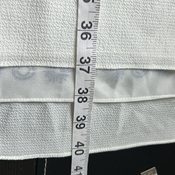 Shoshanna Simone Dress White Blue Embroidered Embellished Sz 10 NEW - Picture 11 of 11